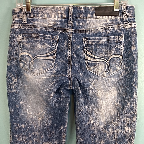 Twentyone Black Bleach Effects Straight Stretch Size 7/8R jeans - Picture 8 of 16